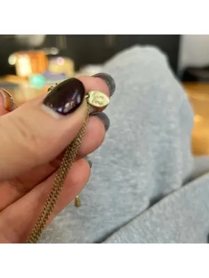 Lia Sophia Kiam Family “Elena” Green Cat’s Eye Necklace thumbnail 5