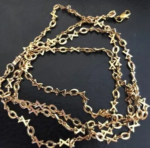 Gold Link X and O Hugs and Kisses Belly Chain / Belt New 38" adjustable thumbnail 1