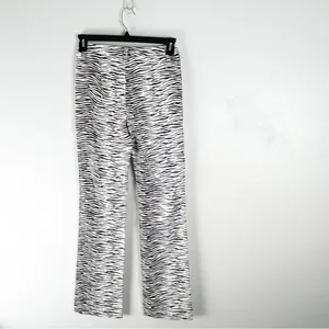 I.AM.GIA Black White Zebra Animal Print Faux Vegan Leather Pants Small Boho thumbnail 2