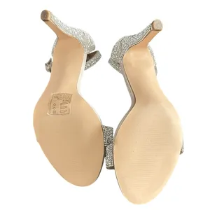 DB Studio Gabey 1 Sandals Champagne Pearl Crystal‎ Block Heel 3.25" Wedding thumbnail 8
