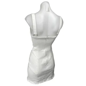 For Love & Lemons Monica White Hook Sleeveless Cami Tank Bodycon Mini Dress XS thumbnail 3