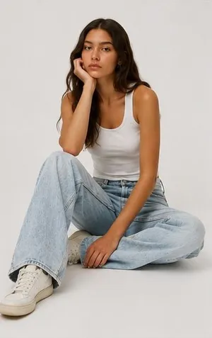 PacSun High Rise Bootcut Jeans Womens 24 Light Wash Denim Button Fly 100% Cotton thumbnail 1