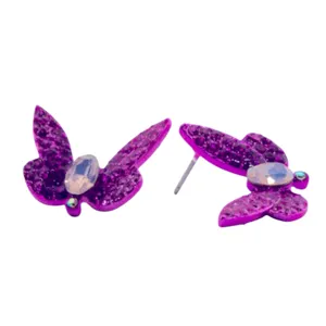 Betsey Johnson Garden Glam Butterfly Stud Earrings thumbnail 2