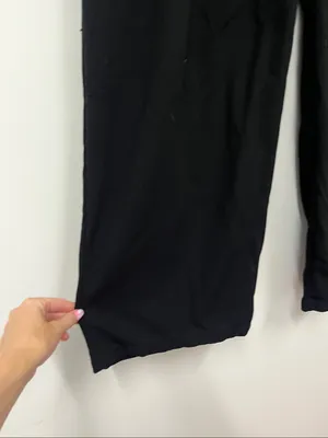Halara Black High Rise Wide Leg Trousers size M thumbnail 2