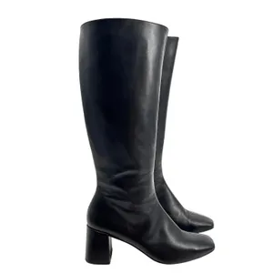 SVEGAN Knee High Boots Women's Black Vegan Leather Block Heel Made‎ in Spain 9.5 thumbnail 2
