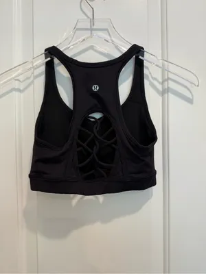 LULULEMON Women’s Sweaty or Not Sports Bra Black size‎ 4 thumbnail 4