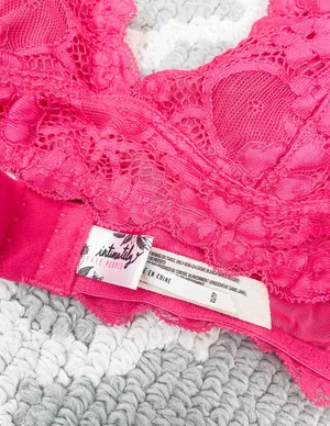 Free People Hot Pink Lace Halter Bralette thumbnail 7