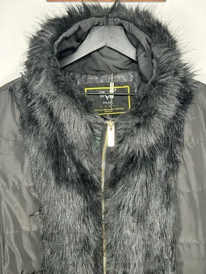 Versace 1969 Faux Fur-Accent Coat thumbnail 4