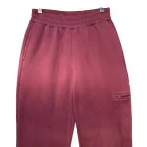 Comfrt Airplane Mode Signature Fleece Sweatpants‎ Maroon Red Joggers Womens M thumbnail 3