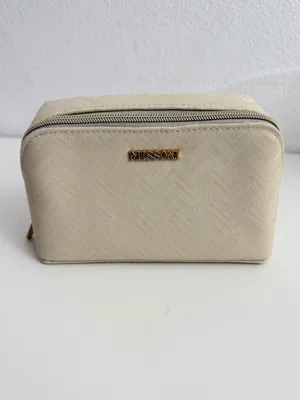 Missoni for delta Cream Chevron gold Logo Cosmetic Case vacation thumbnail 2