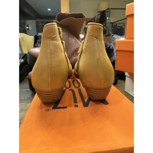 Miz Mooz‎ Clermont leather peep-toe booties in a wheat Size 38 US 7.5 Wide thumbnail 5