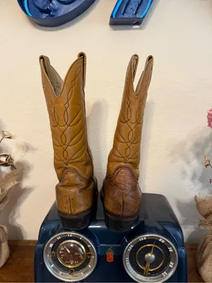 Vintage Women’s Brown Leather Cowboy Boots Western Ranch Riding 8 M 704403 W729 thumbnail 5
