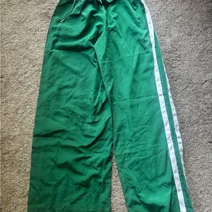 Edikted Green Track Pants with White Stripe thumbnail 3