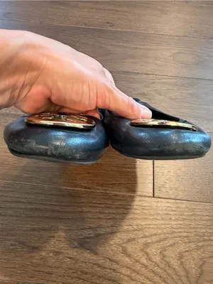 Tory Burch Black Reva Logo Ballet Flats Size 9.5 (?) - C39-338 thumbnail 2