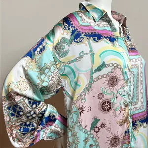 En Crême Multicolor Button Down Shirt mini dress thumbnail 2