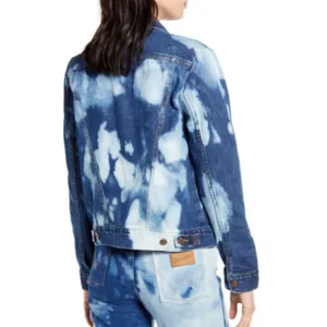 Wrangler Bleach Denim Jacket Small New With Tags thumbnail 2