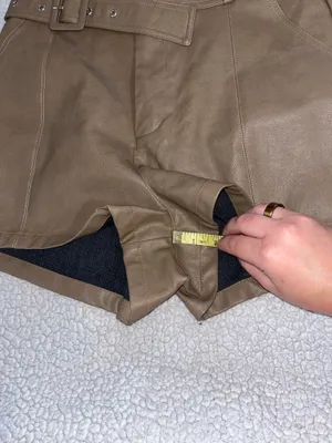 Gilli Faux Leather Shorts Tan Size M thumbnail 11