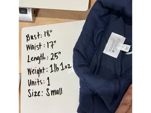 Market & Spruce Diamond Quilted Vest Navy Blue Size Small NWT Classic Preppy thumbnail 11