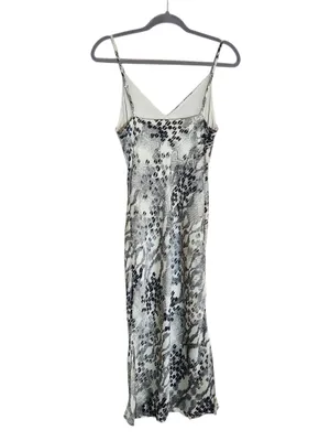 Express Black and Gray Snakeskin Print Midi Slip Dress Size Small thumbnail 2
