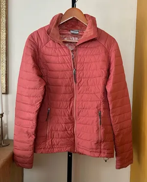 Columbia Puffer Jacket Omni-Heat Insulated Full Zip‎ Up Coat Salmon Pink Size XS thumbnail 1