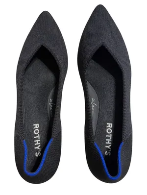 Rothy's The Point Flats Slip-On Women's Size 9 Black Washable Comfy Comfort thumbnail 1