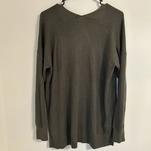 Loft Soft Knit V-Neck Pullover Lightweight Sweater Shirt Olive‎ Green Size M thumbnail 5