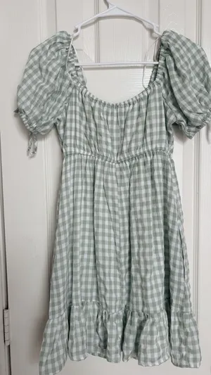 Gingham green dress Size XS thumbnail 2