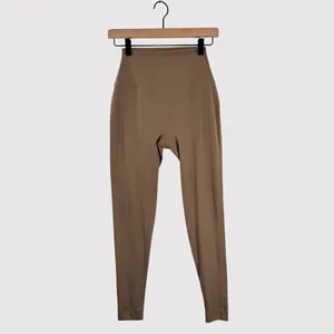 SET ACTIVE Womens Leggings Brown Sportbody Sporty High Rise Stretch Medium thumbnail 2