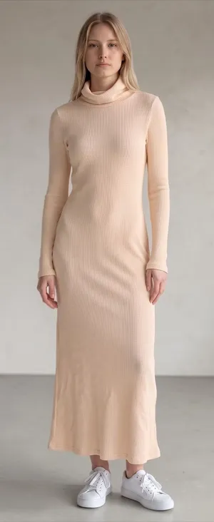 FREE PEOPLE FREE-EST Andrea Thermal‎ Hooded Funnel Maxi Dress, Small ($108) thumbnail 1