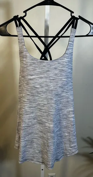 X90. Crz Yoga- Light Gray Strappy Women's Tank Top thumbnail 1