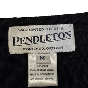 Pendleton Women's Sweater 100% Merino Wool Full Zip Houndstooth Cardigan‎ Medium thumbnail 6