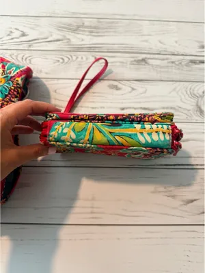 Vera Bradley Crossbody Bag & Wristlet Wallet Set Floral Butterfly thumbnail 14