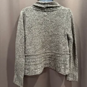 Mudd Heather Brown Cropped Open Front Cardigan Size L EUC thumbnail 2