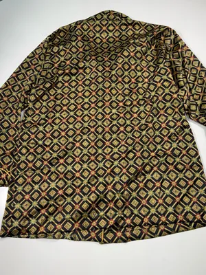 Victoria's Secret Gold Geometric Satin Pajama Set Size Large thumbnail 6
