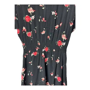 FRNCH Paris Dress Women Small Black Red Floral‎ Print Fit And Flare Mini Boho thumbnail 9