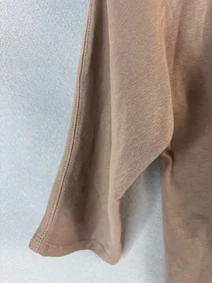 Zara M Classic Workwear Mock Neck Elbow Sleeve Minimalist Top thumbnail 4