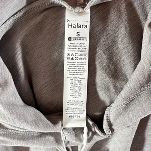 973 | NWT Halara Sleeveless Cropped‎ Drawstring Hoodie Mauve Gray Womens S thumbnail 6