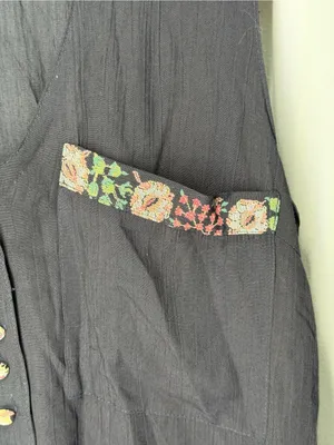 Vintage 90s Platinum Dorothy Schoelen Button‎ Up Vest Tank Artsy Lagenlook Boho thumbnail 4