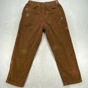 Urban‎ Outfitters Corduroy Pants Floral Embroidered Casual Brown Pants Small thumbnail 9