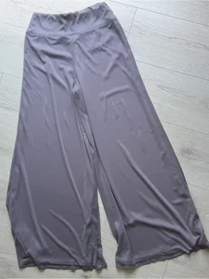MSK Gray Sheer Palazzo Wide thumbnail 1