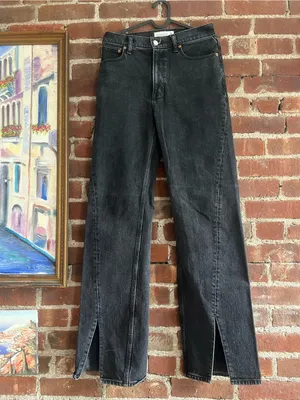 Abercrombie Ultra High Rise 90s Straight Jean Vintage Comfort Stretch Sz 2L thumbnail 5