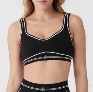Alo Yoga Airbrush Heart Throb Bra Black/White S thumbnail 1