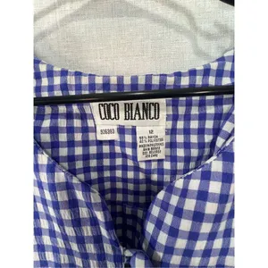 Coco Bianco Vintage Short Sleeve Checkered Long Button Up Dress thumbnail 3