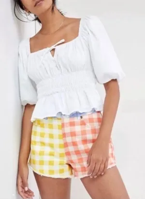 Farm‎ Rio Colorblock Gingham Shorts thumbnail 1