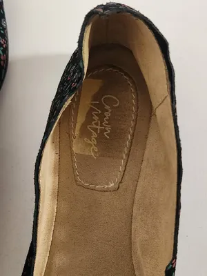 Crown Vintage Westyn Black Floral Print Ballet Flats Size 9 thumbnail 6