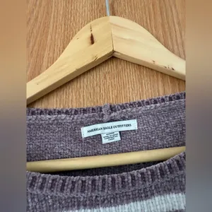 American Eagle Outfitters Purple and White Striped Sweater thumbnail 3