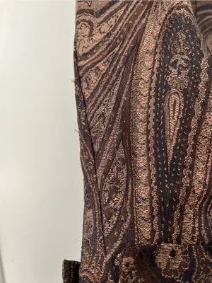 Vintage Brown Paisley Blazer Jacket USED Oversize women’s size small wool thumbnail 3