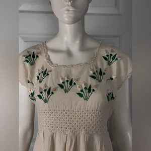 Unbranded Cream Crochet Dress thumbnail 9