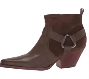 Vince Camuto Brown Leather Ankle Boots(Size 8M) thumbnail 1