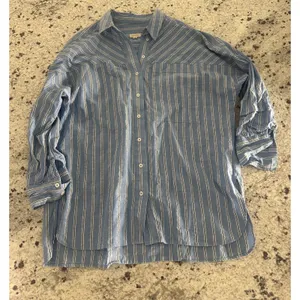 Pilcro Anthropologie Oversized Striped Button Down Shirt Small S thumbnail 1